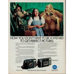 1985 Minolta 35mm autofocus compact cameras Vintage Print Ad (L20)